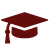 Graduation cap icon