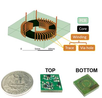 designed, and fabricated DC converter and embedded transformer