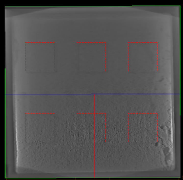 X-ray image of sintered DBA substrate