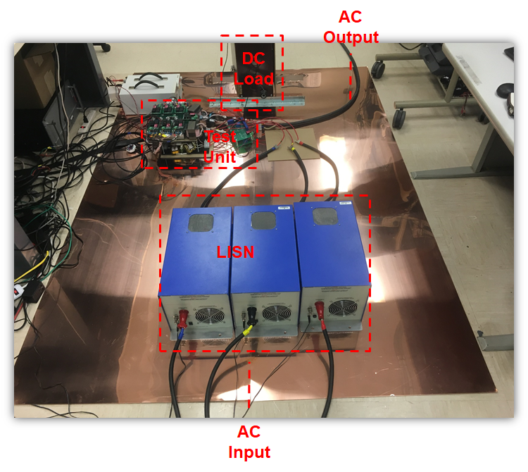 Image of EMI emission test environment for UPS systems.
